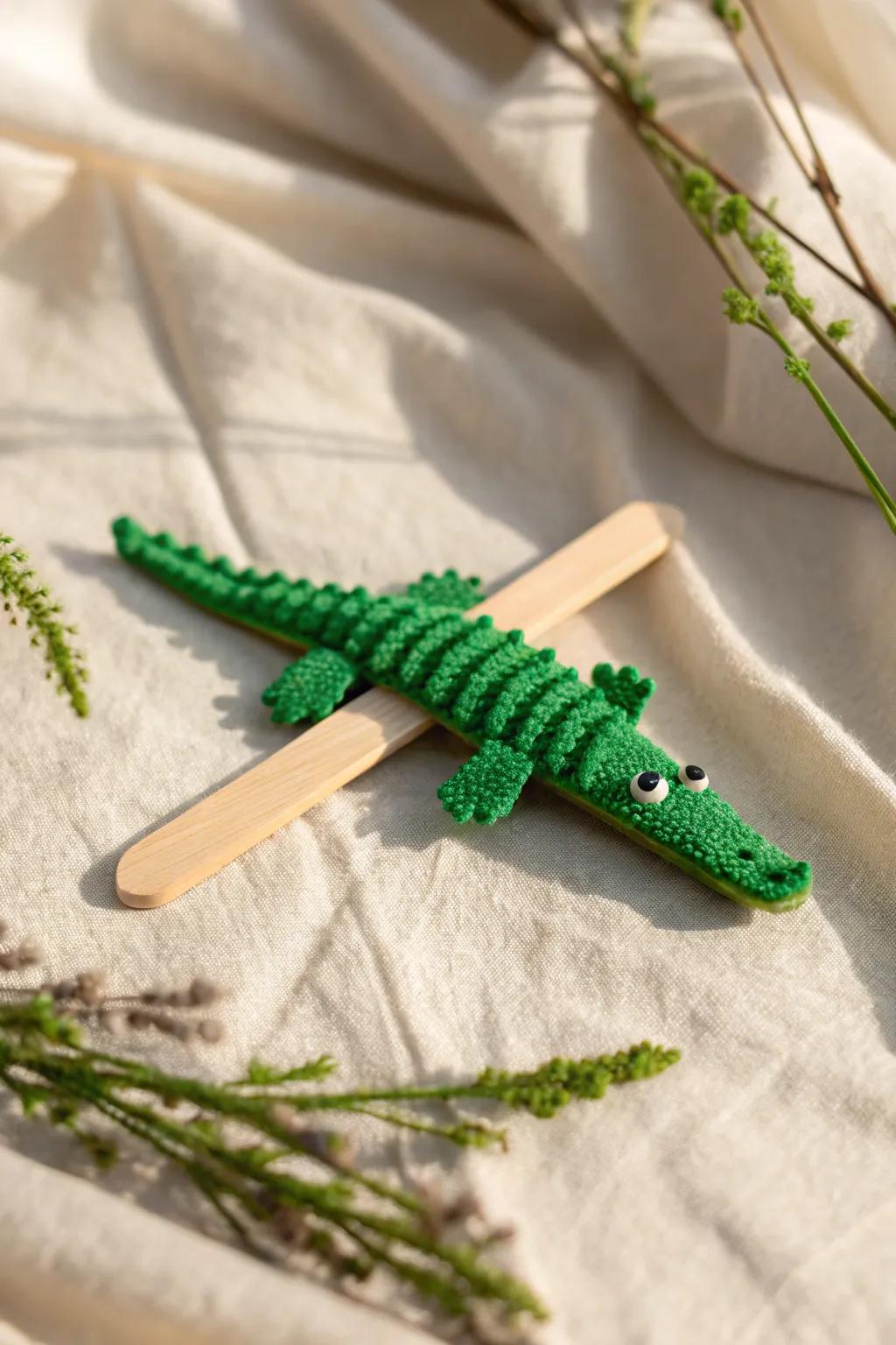 Uncover the enchantment of handmade fuzzy stick crocodilians—where straightforwardness converges with vibrant ingenuity.
