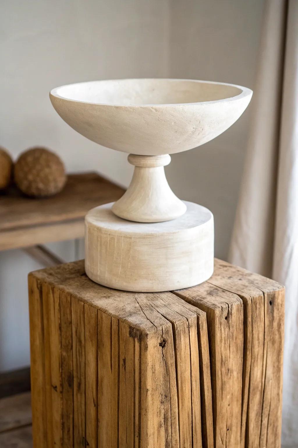 Uncover the allure of divergence through modeling and timber. Perfect harmony in minimalist design.