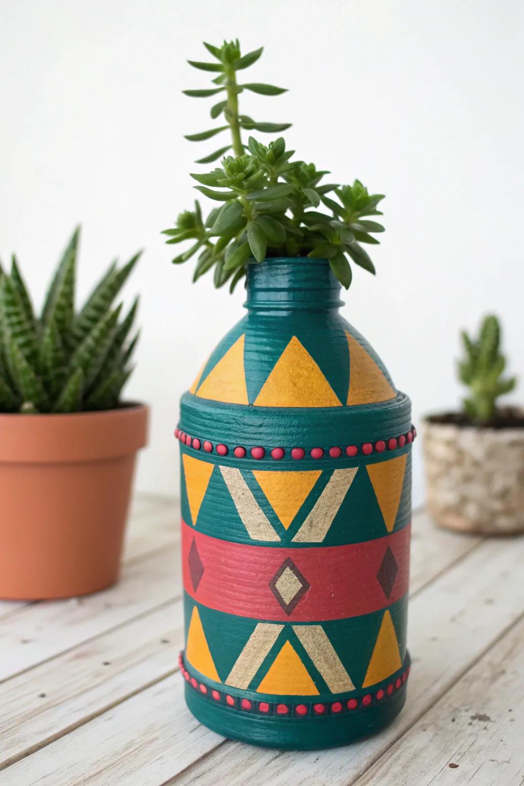 Transforming the ordinary into extraordinary with geometrical elegance. #DIYBeauty #MinimalistDecor