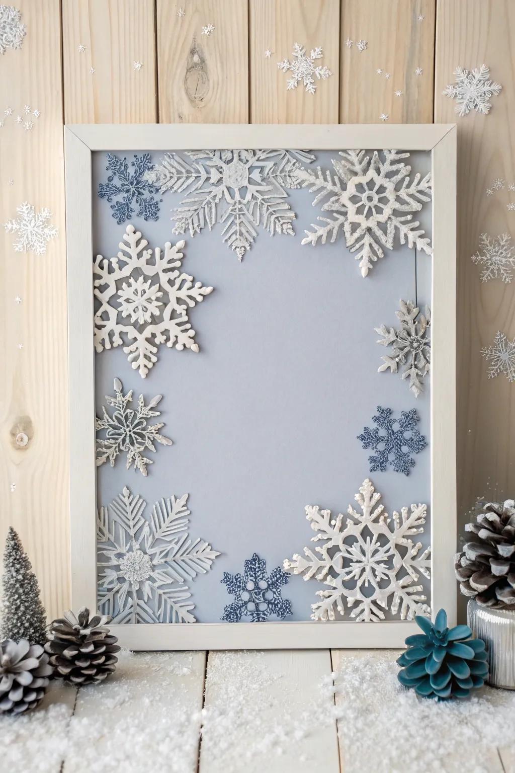 Embrace the loveliness of winter via this chic, icy themed poster edge, impeccable for lending a hint of seasonal elegance to your design.