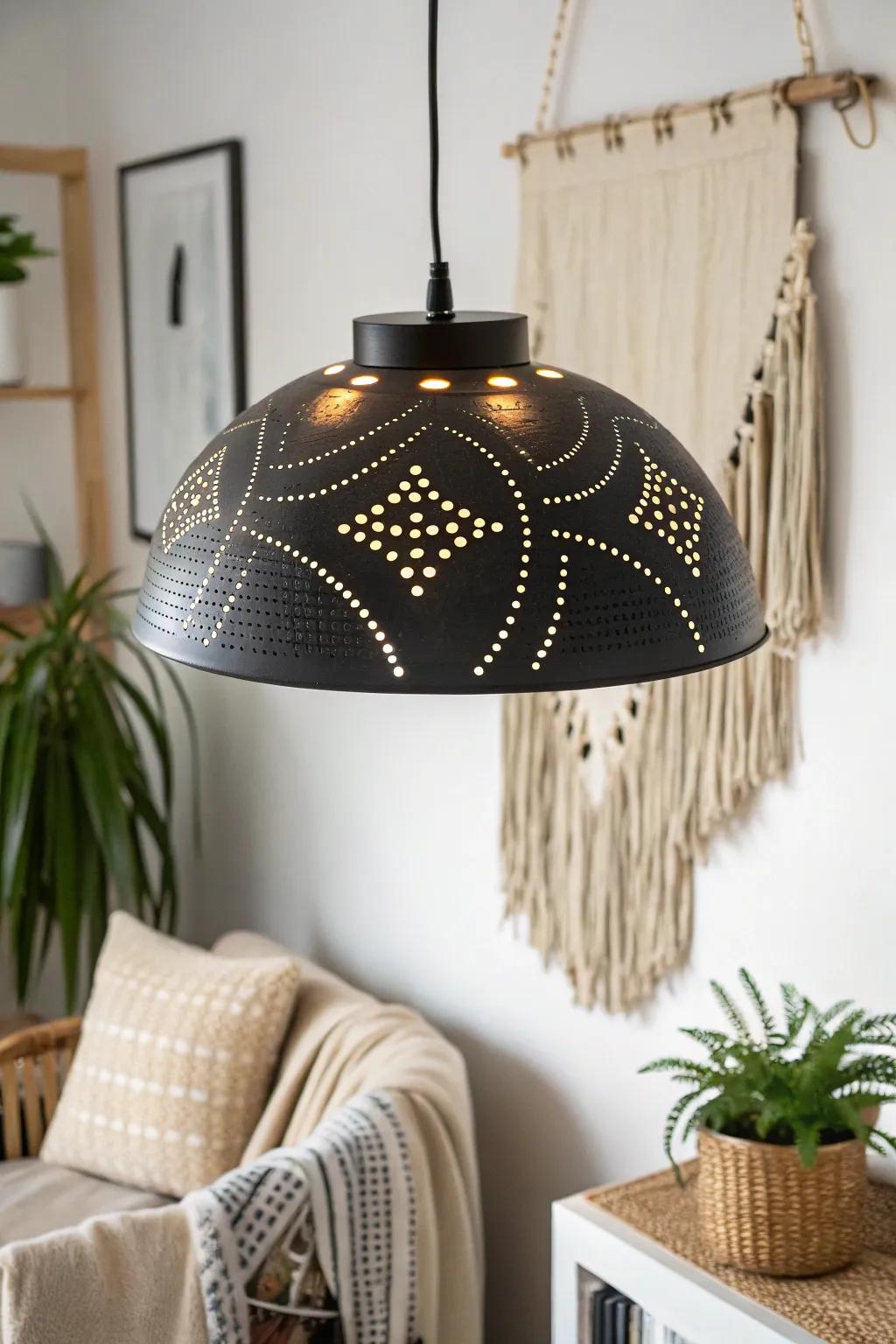 Illuminate your realm with a starry record lampshade, harmonizing simplicity with artistic approach.
