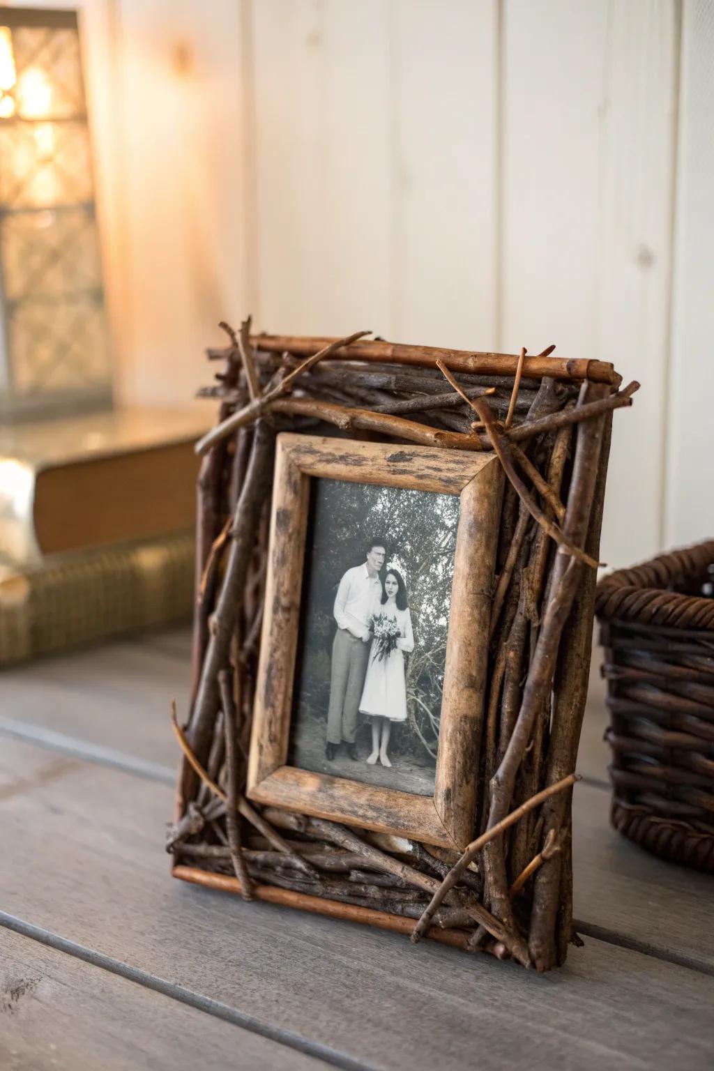 Preserve treasured reminiscences with a trace of rustic enchantment utilizing handcrafted sprig casings.