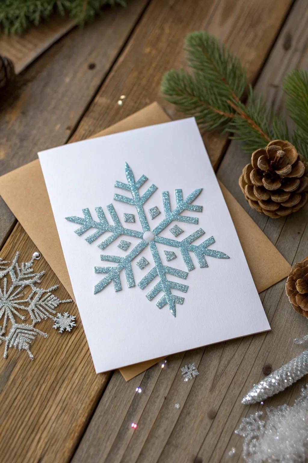 Fashion your personalized enchantment via glistening snow crystal cards that radiate sophistication and clarity. ✨❄️ #HandmadeHolidays #ScandiStyle