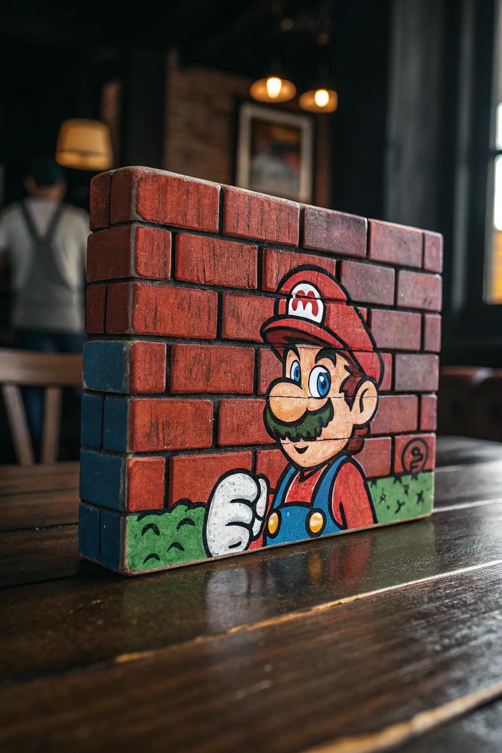 Bring your favorite pop culture moments to life with this handcrafted painted brick masterpiece.