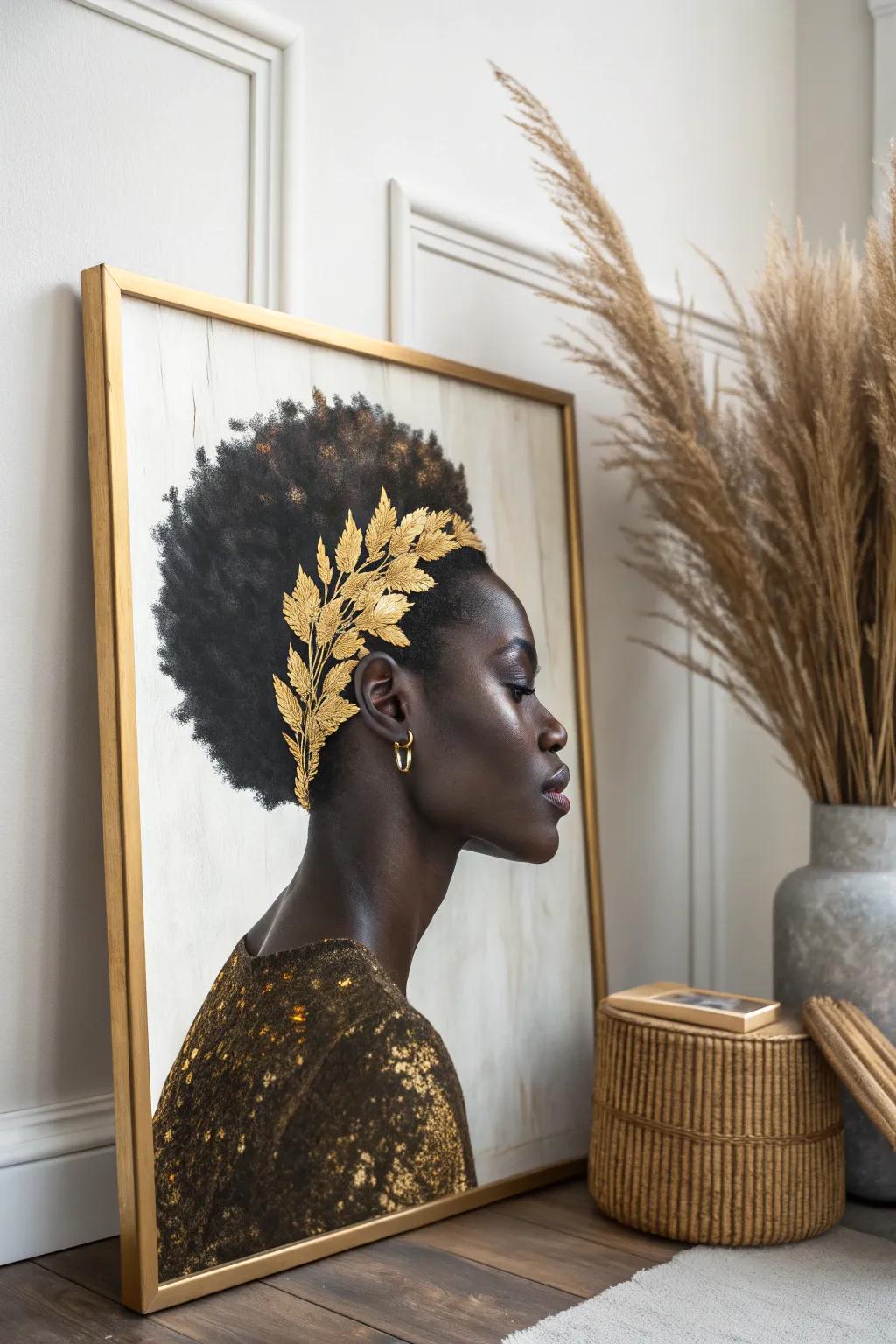 Illuminate your art using radiant gold—where less is more when fused with lavishness.