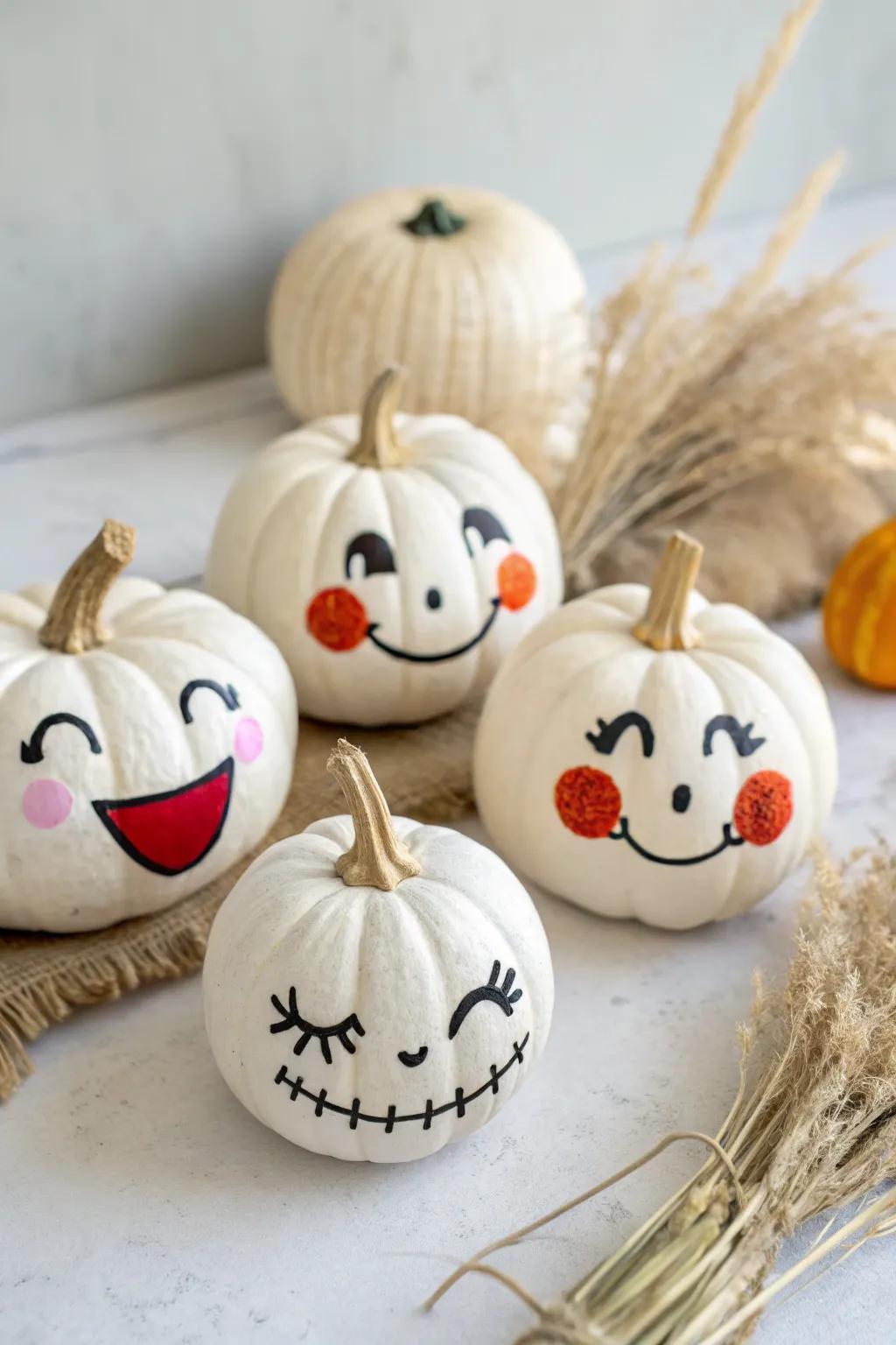 Become acquainted with your novel autumnal companions: a whimsical diminutive gourd kinship epitomizing individuality!