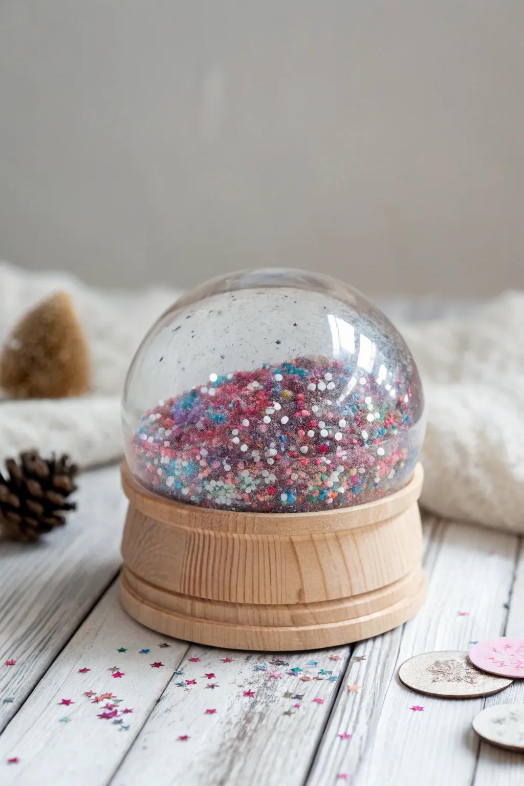 Bestow a nuance of scintillating enchantment upon your holidays showcasing this handcrafted glimmering sphere.