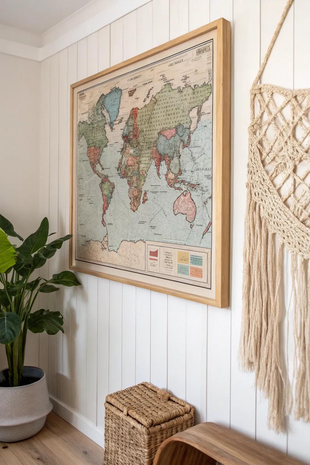 Explore the world from your living room with this captivating vintage chart.