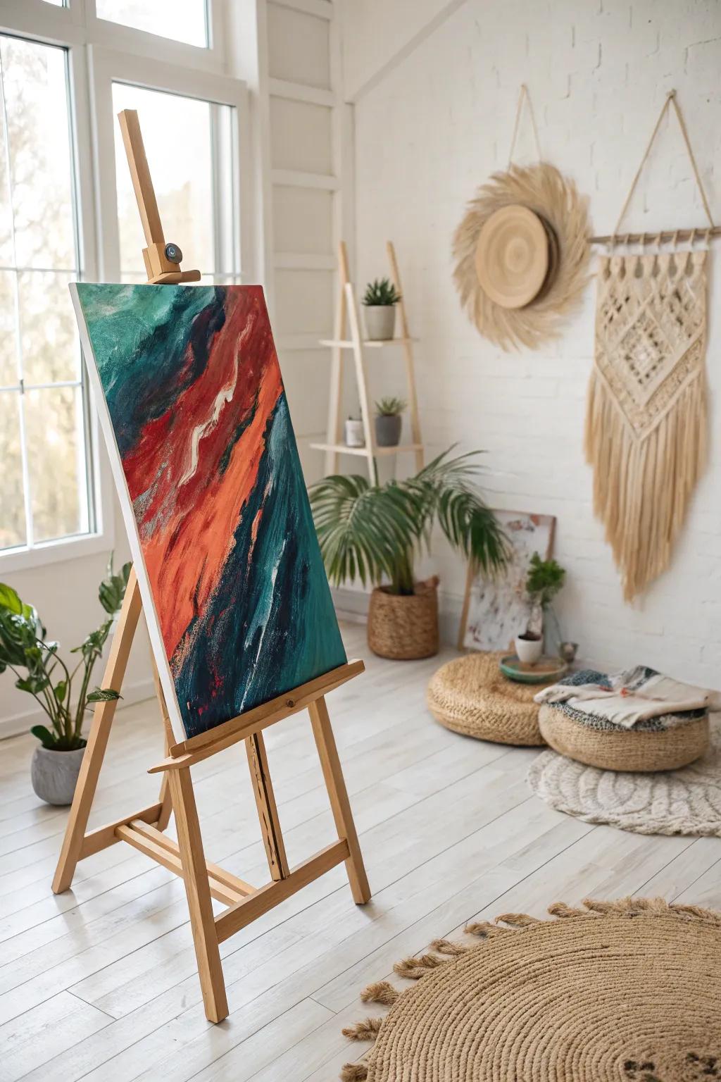 Embrace the art of emotion with striking and colorful renderings. #EmotionalAbstractions #ScandinavianBoho