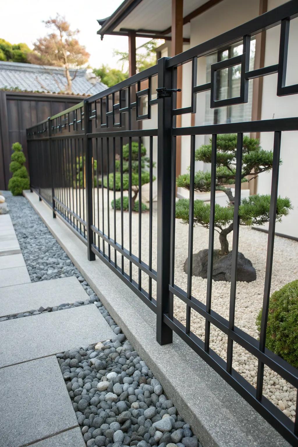 Embrace tranquility with a Japanese-inspired square tubing fence, the perfect blend of craftsmanship and Zen aesthetics.