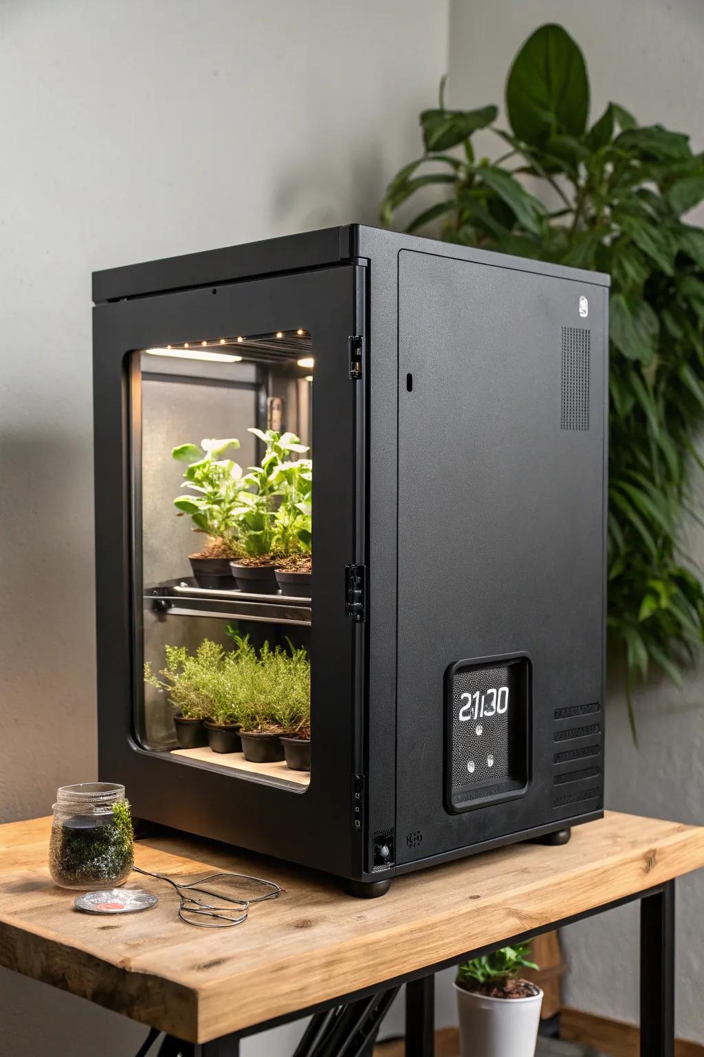 Enhance your indoor gardening experience with this automated grow box – where technology harmonizes with nature in style.