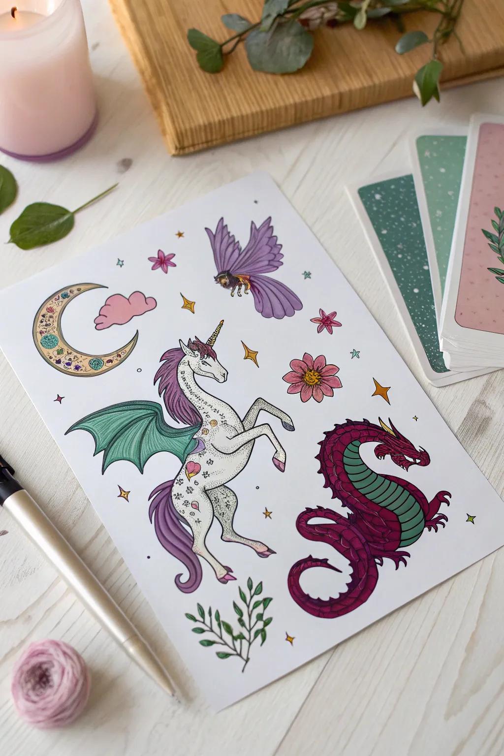 Incorporate a fraction of whimsy to your day with enchanting fantasy adhesive embellishments!