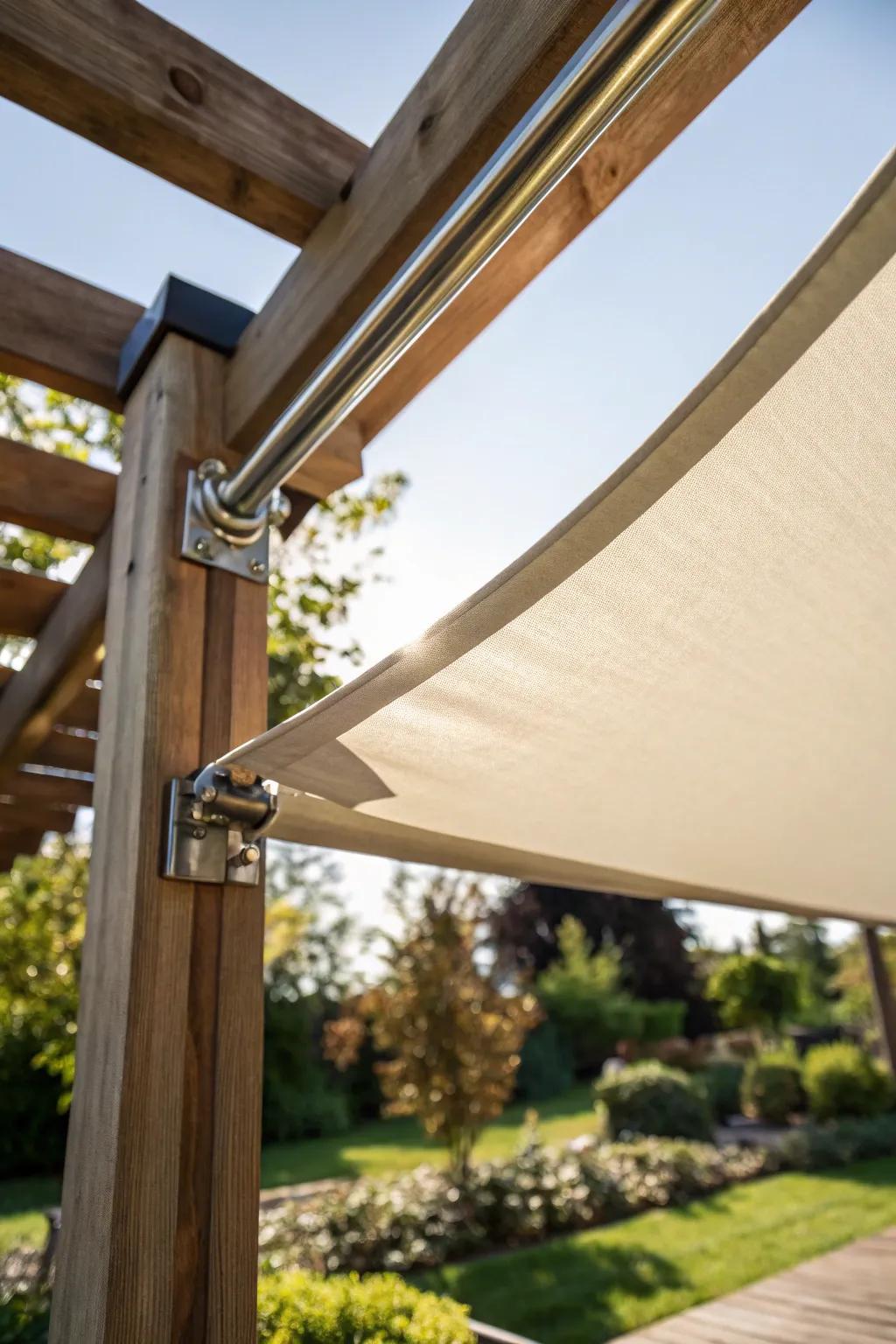 Elevate your outdoor space through concealed hardware, ensuring a streamlined and refined sun shadow sail deployment.