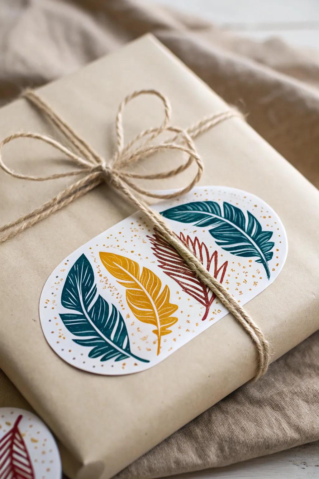 Enhance present wrapping through artisanal stickers that enrich creativity and captivation.