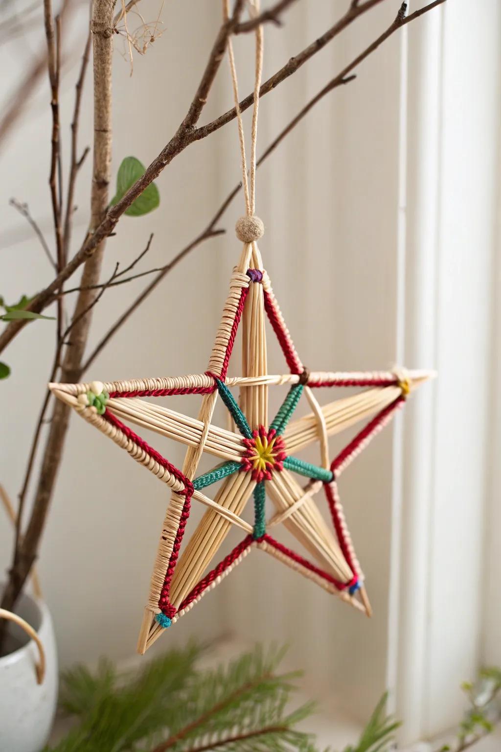 Add a touch of handmade elegance to your holiday decor with these stunning toothpick star ornaments!