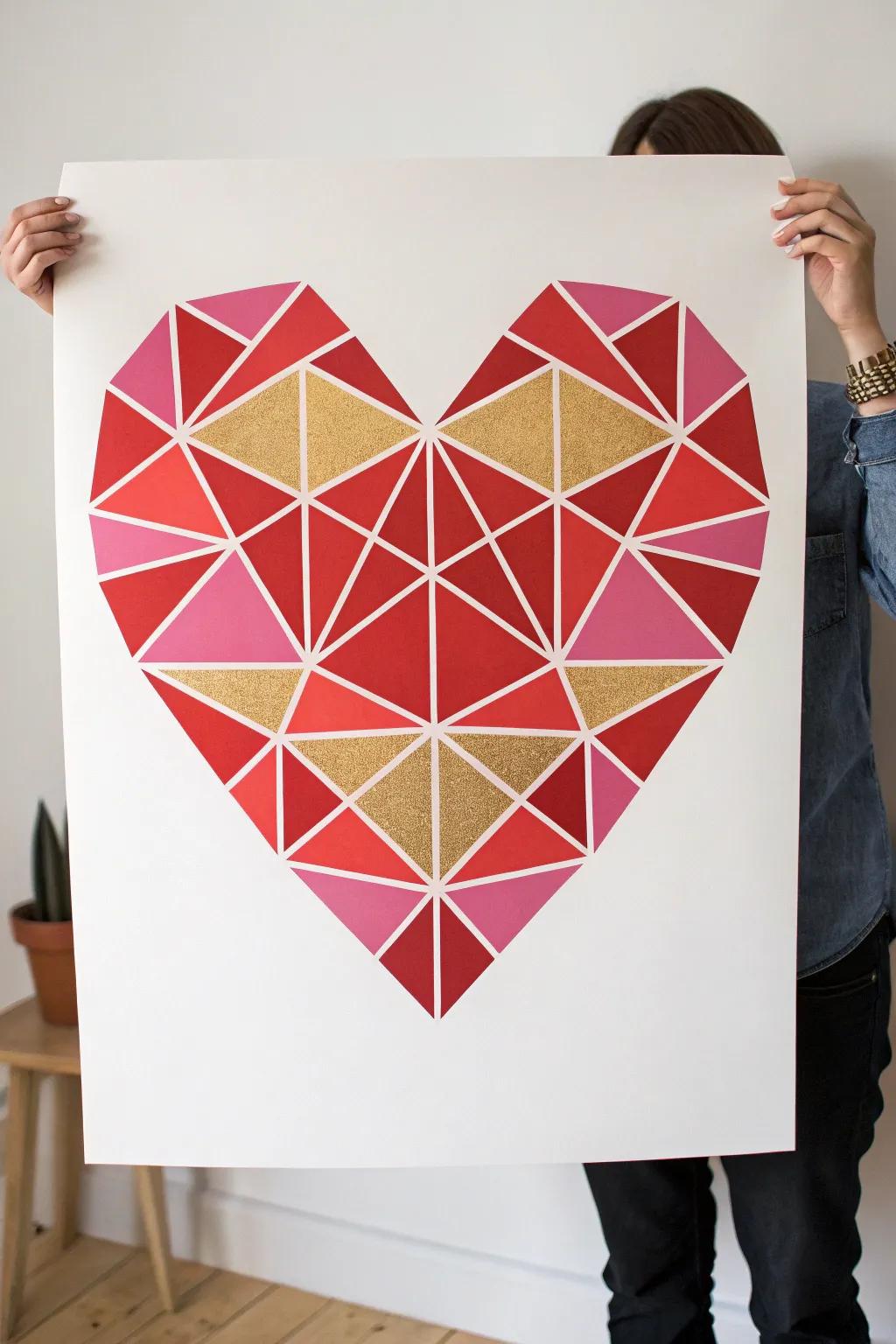 Embrace modern love with geometric elegance this Valentine's Day.