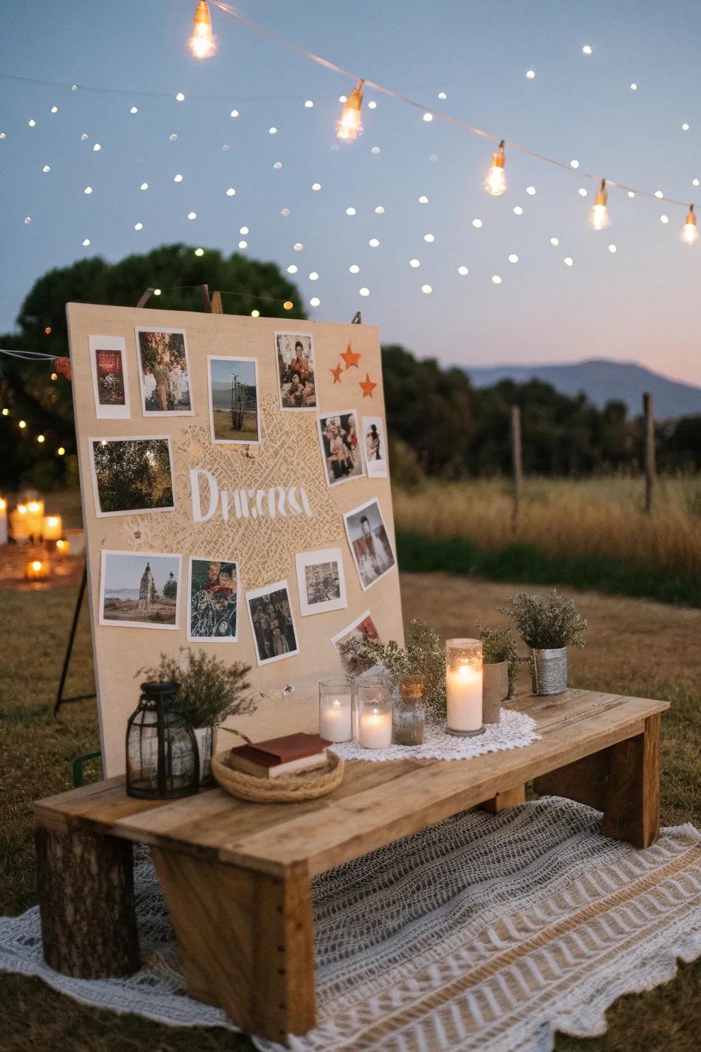 Aspire grandly beneath the starlit expanse: Craft your vision board in a serene, Scandinavian-inspired environment.