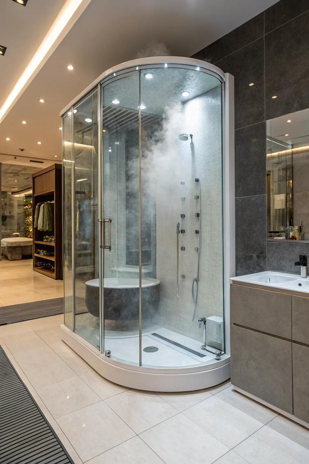 Bended styles offer a unique and elegant twist to conventional steam showers.