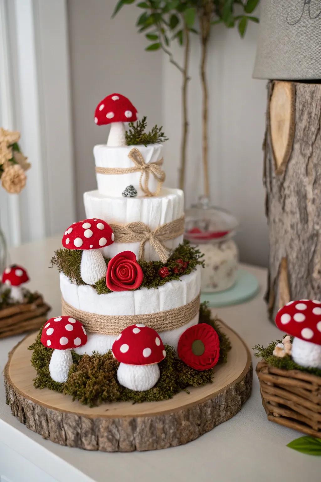 Transform your baby welcoming event through a hint of Fungal Enchantment—where fairytale allure converges with minimalist refinement.