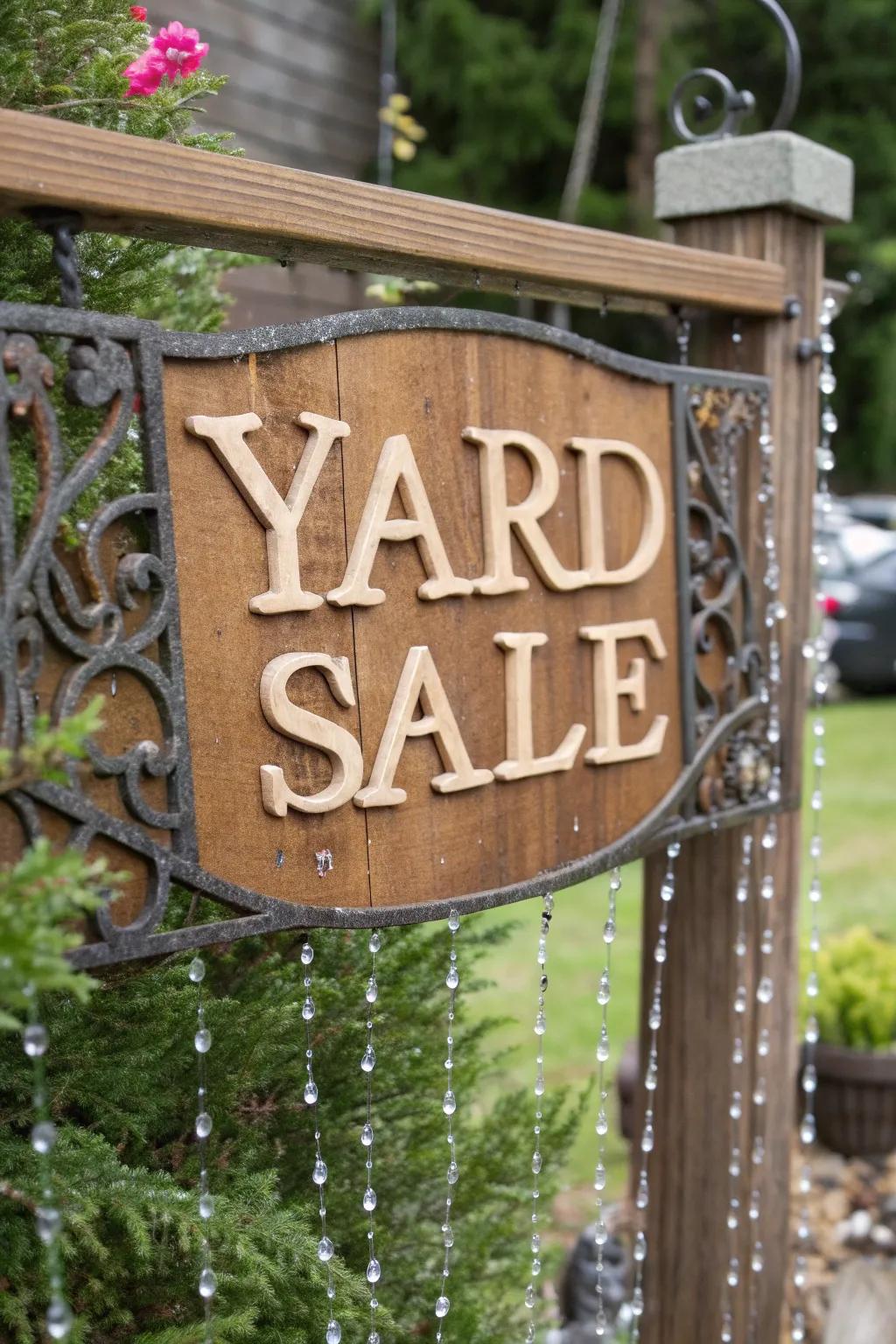 Crafted to Endure: Weatherproof your garage sale marker with style.