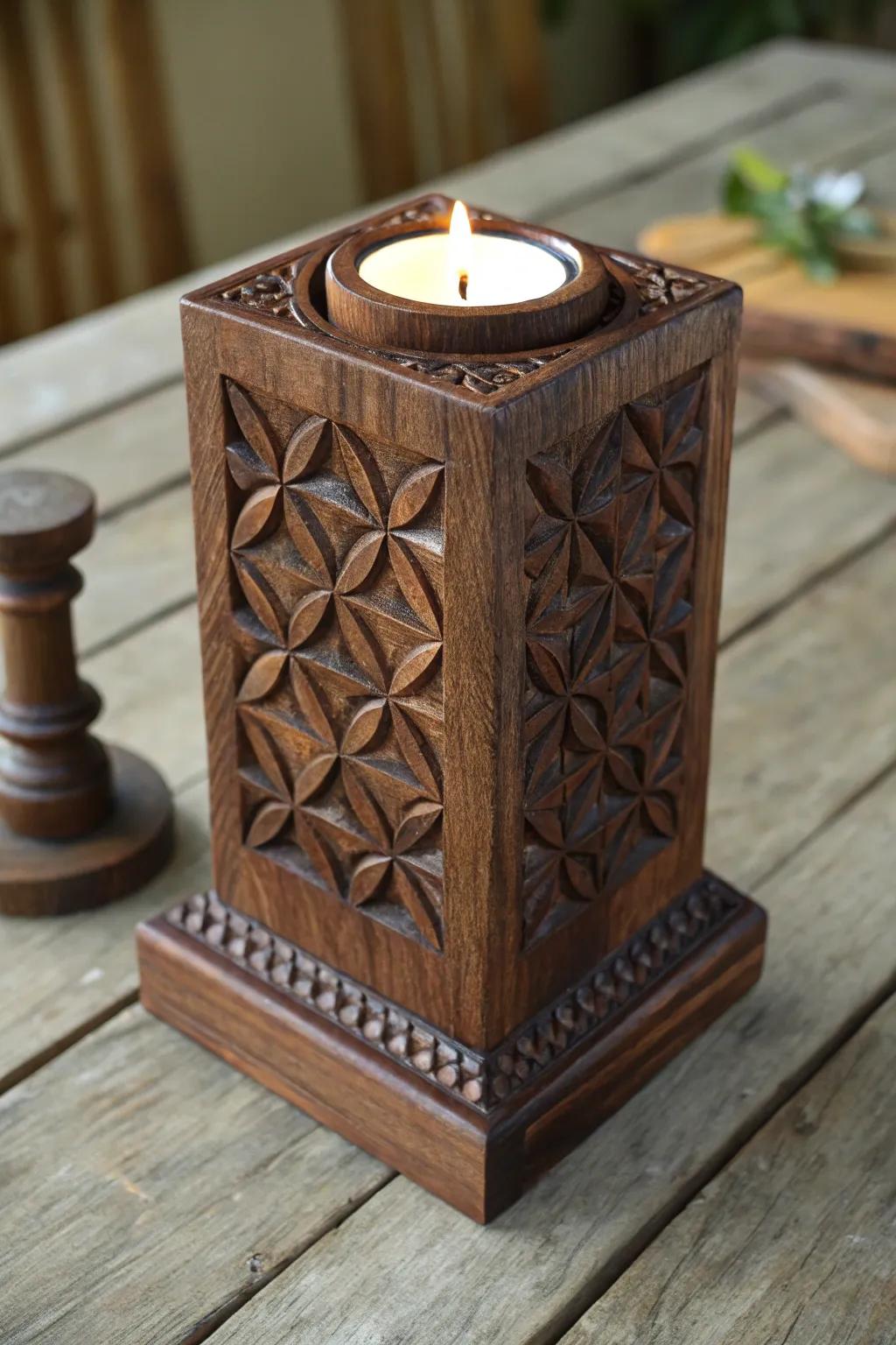 Illuminate your space with the art of woodworking - a blend of craftsmanship and cozy ambiance.