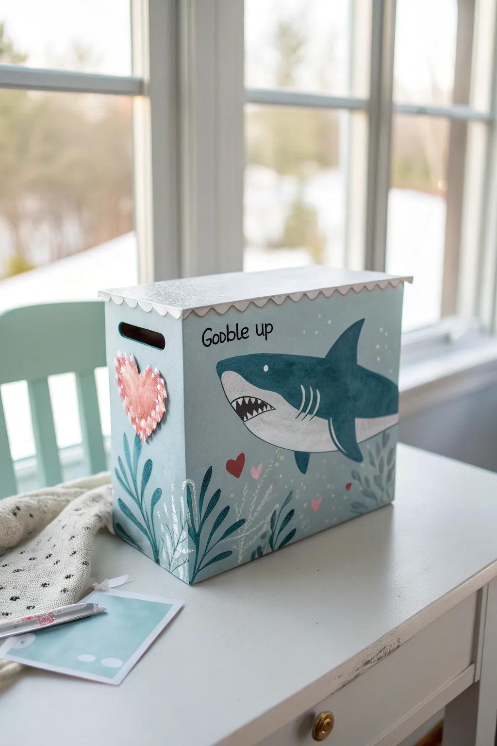 Dive into inventiveness with this captivating Subaquatic Predator Valentine's receptacle!