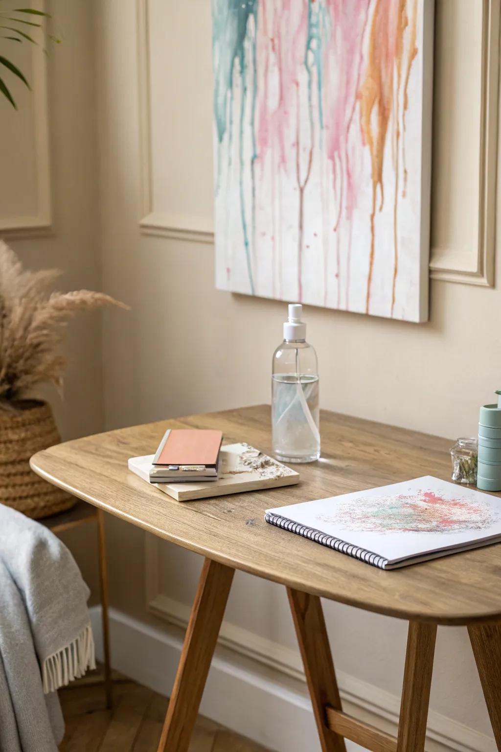 Unleash your creativity with the artistry of aerosol and spritz. Allow the drips to steer the course towards arresting abstract designs.