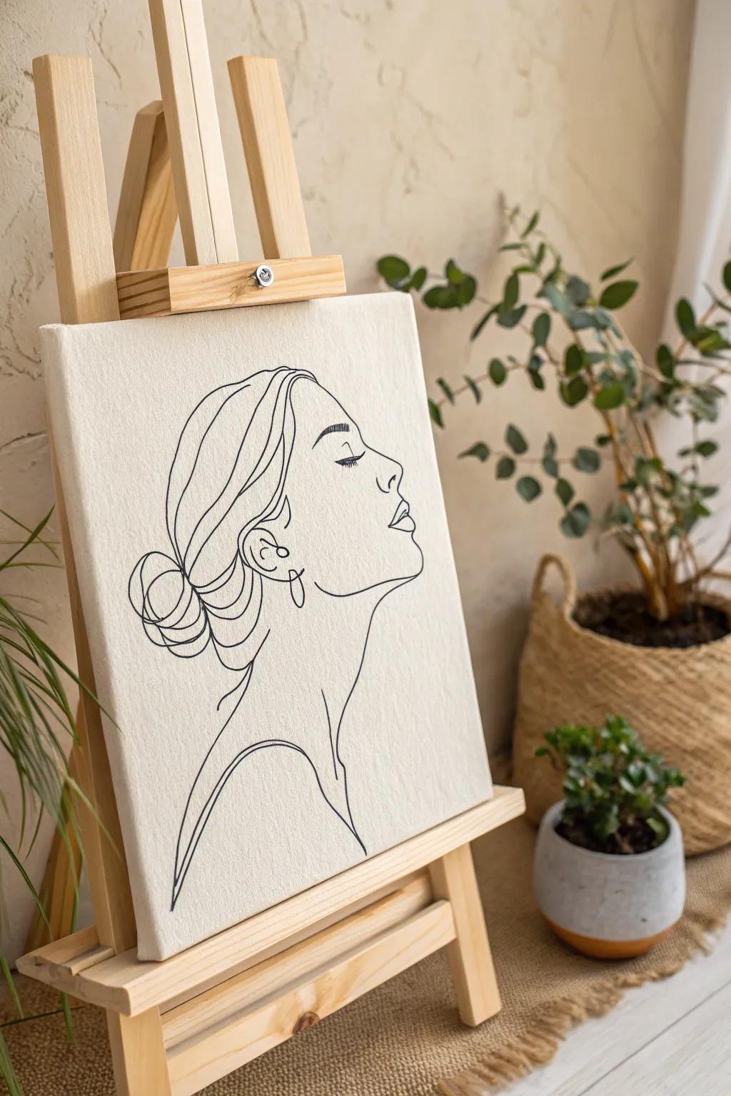 Embrace the charm of simplicity with minimalist line art that speaks volumes in a single stroke.