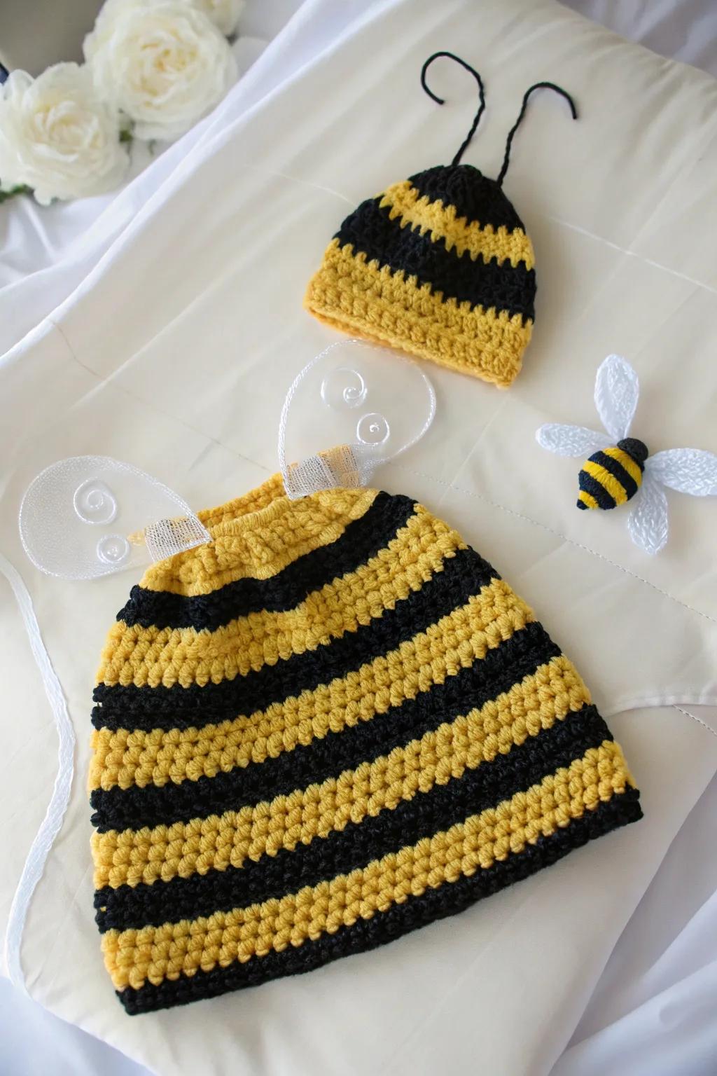 Buzz into cuteness with this darling buzzer outfit!
