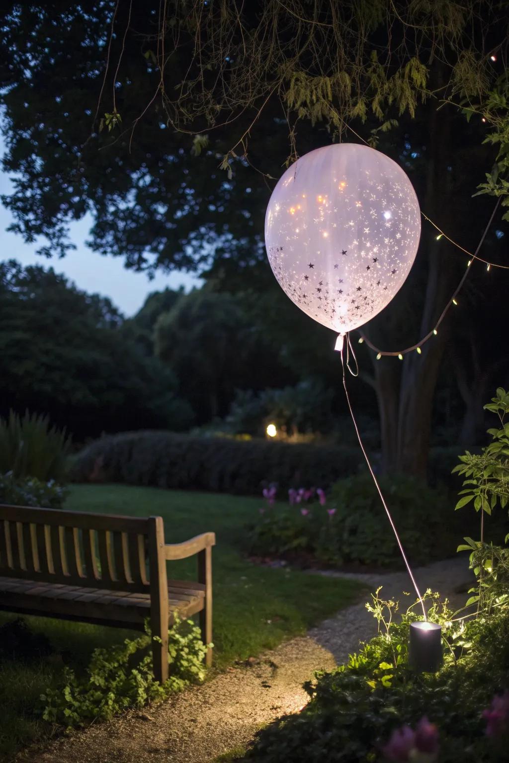 Transform your evening with enchanting glow-in-the-dark balloons.