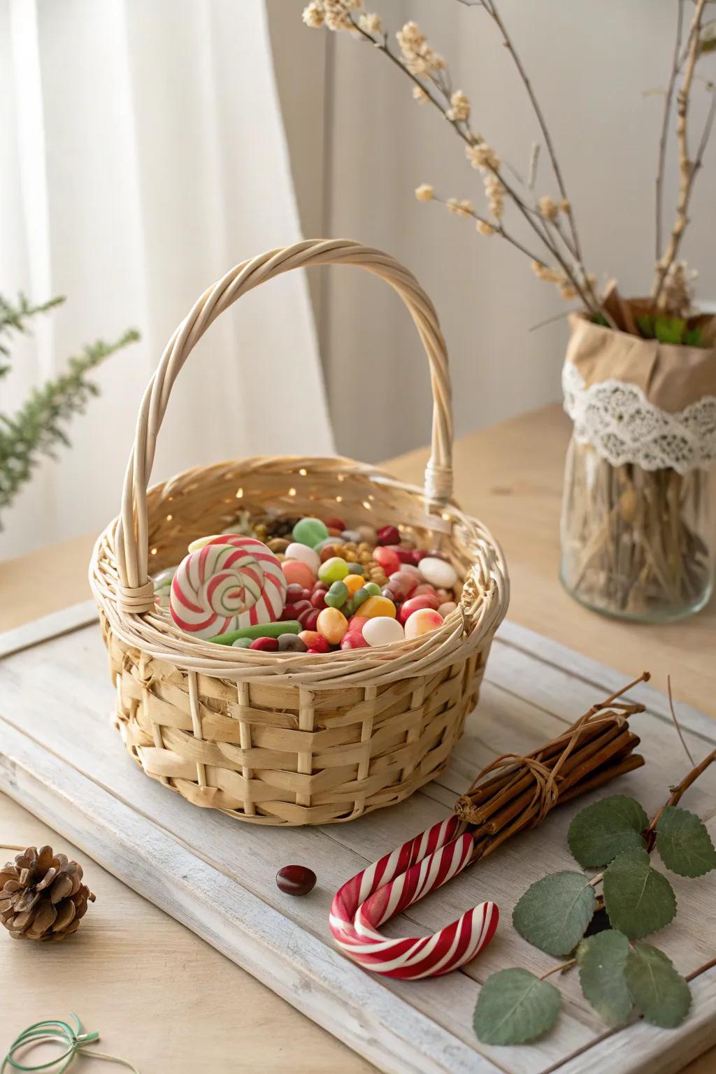 Relish the season with this thoughtfully curated confectionery basket, imbuing your celebrations with simplicity and sweetness.