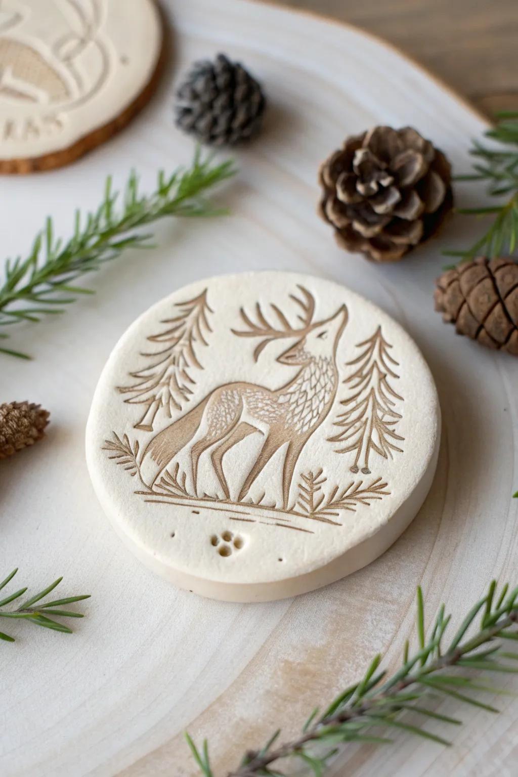 Capture the splendor of the wild with handcrafted impressions—ideal for an outdoors-inspired home!