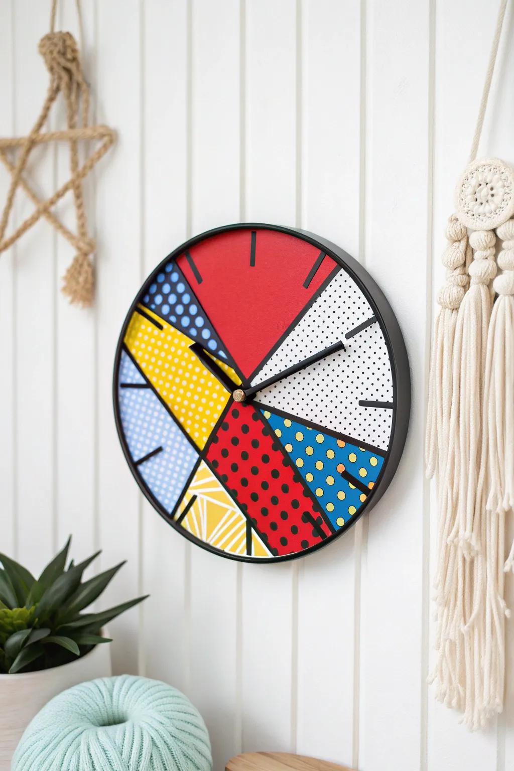 Transform time with a pop of color! 🎨🕒 #PopArtClock #ScandiBohoStyle