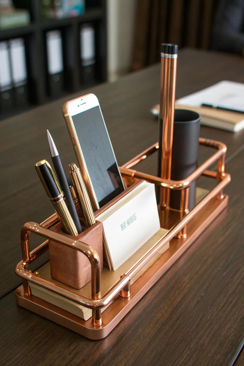 Enhance your workplace with the beauty of handcrafted copper.