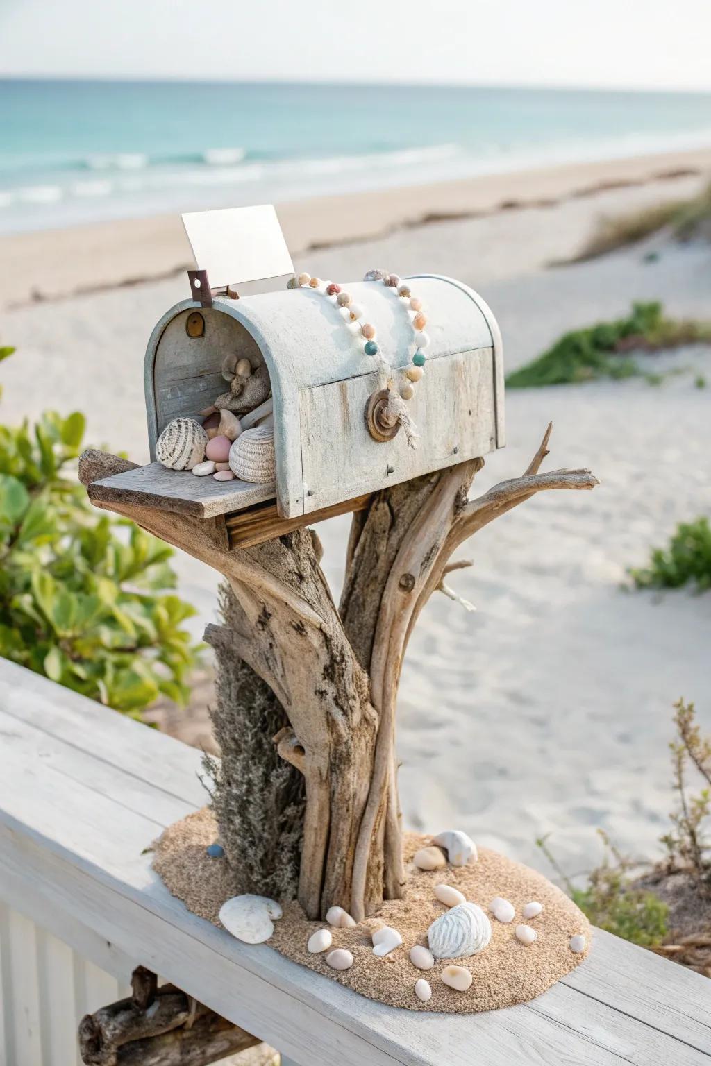 Bring the shore to your doorstep with a seashore wood mailbox that echoes coastal dreams.