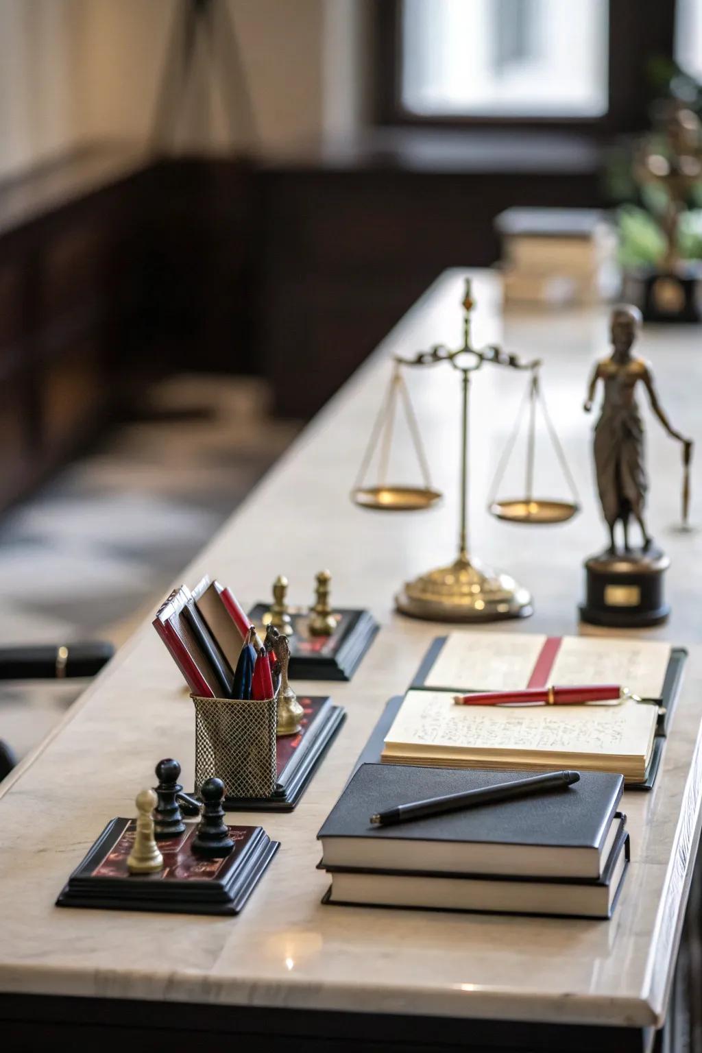 Find balance with a symmetrical desk design.