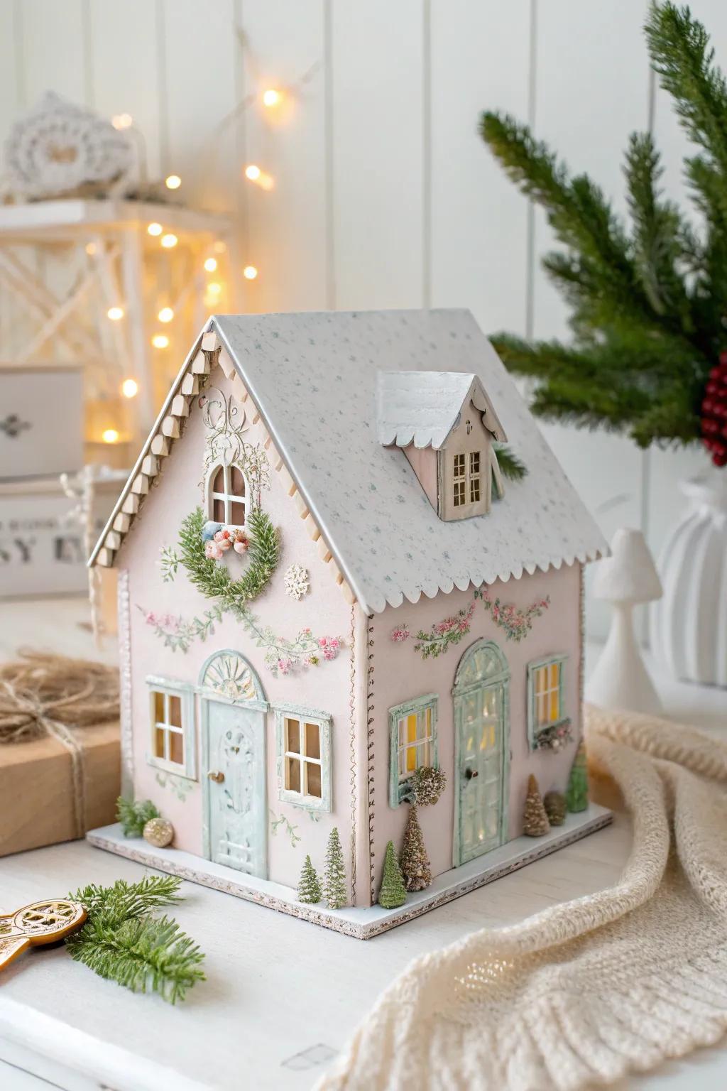 Create a cozy Christmas village with charming DIY cottages! 🎄✨ #ScandiBoho #DIYChristmas