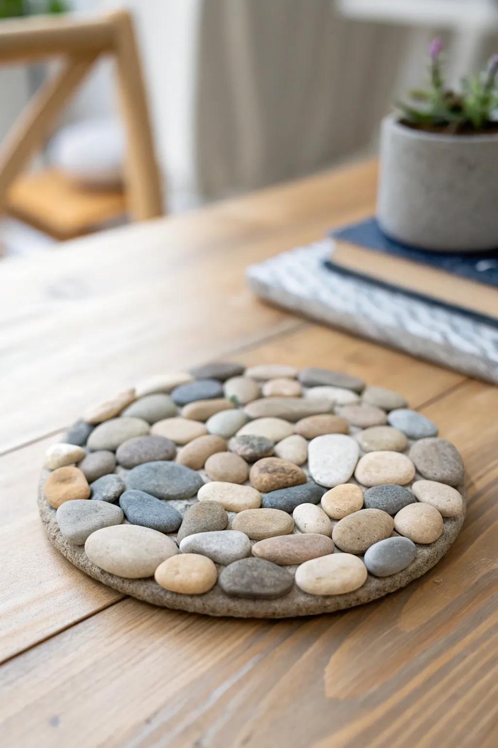 Bring nature indoors with these elegant DIY stone coasters, where simplicity meets craftsmanship.