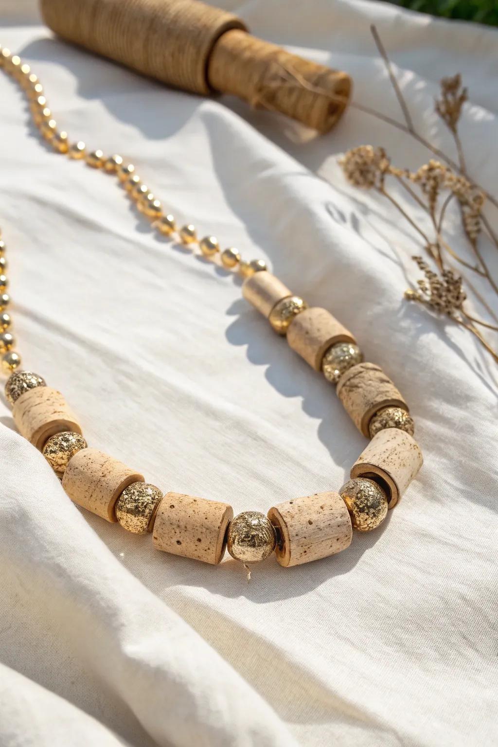 Uplift your style with sustainable sophistication: Cork jewelry that narrates a story of sustainability and craftsmanship.