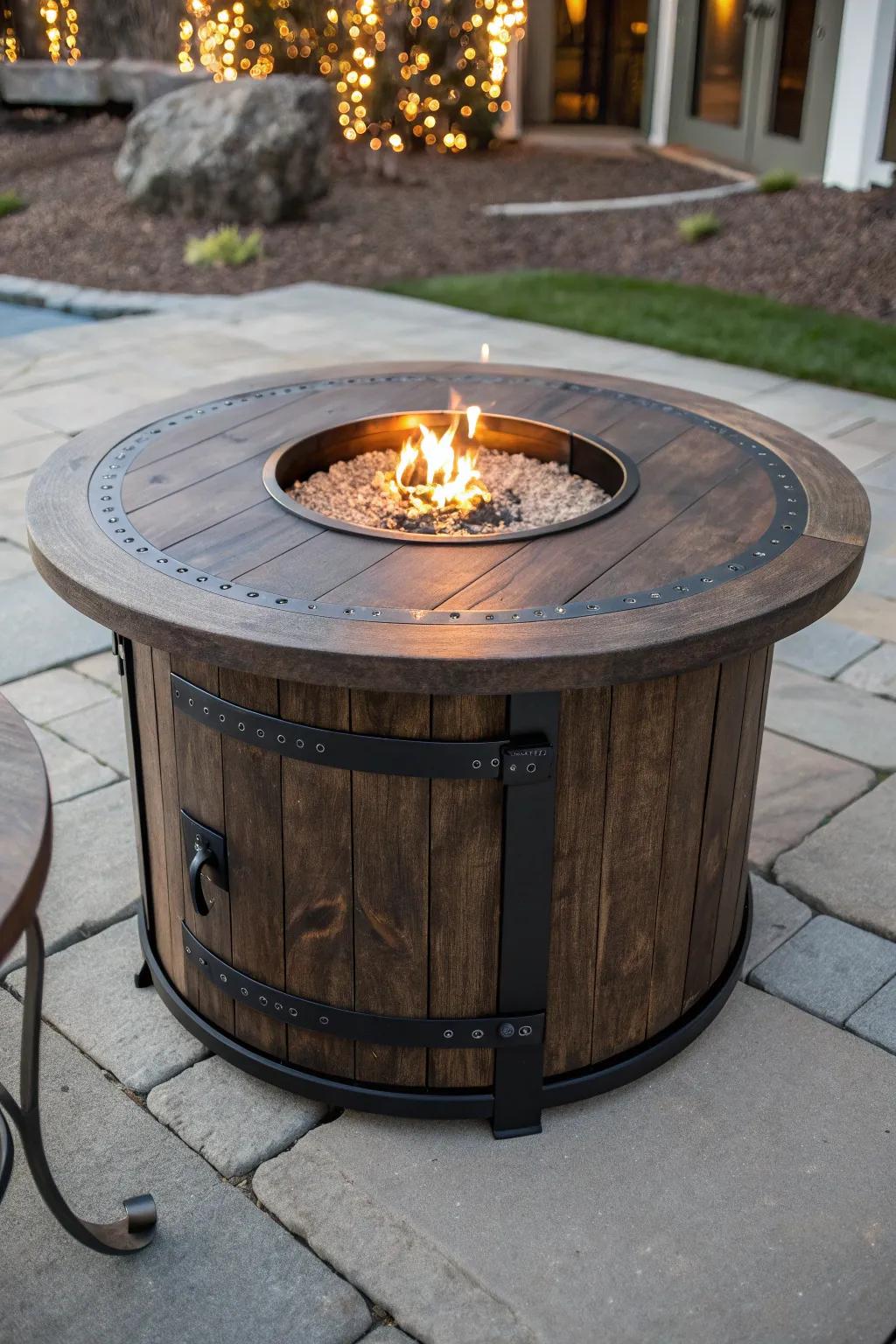 Refashion your patio with a breathtaking adaptable fire aperture table—ideally suited for those valuing both vogue and artistry.