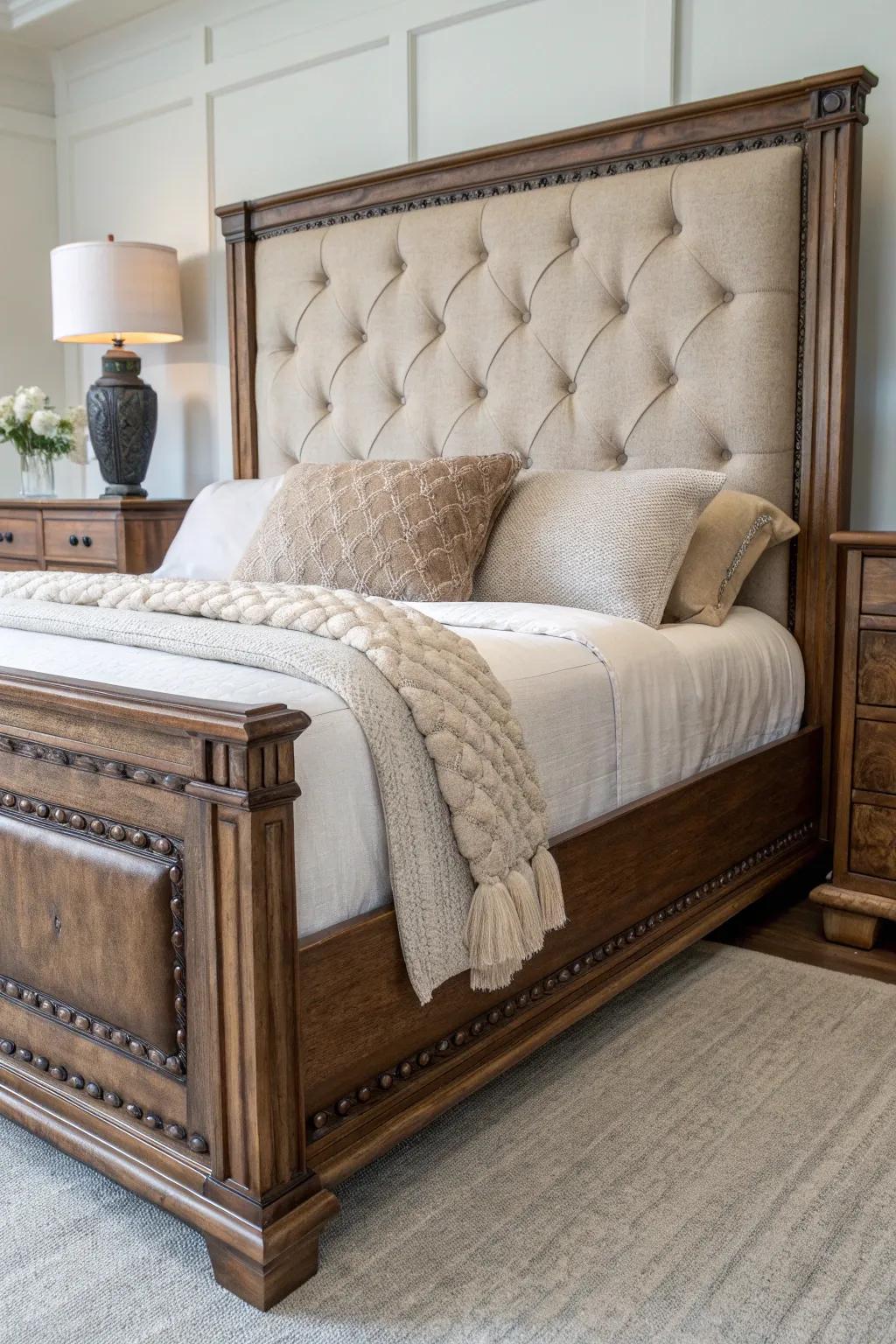Convert your sleeping quarters through understated elegance: a DIY twin bed build featuring deluxe upholstery.