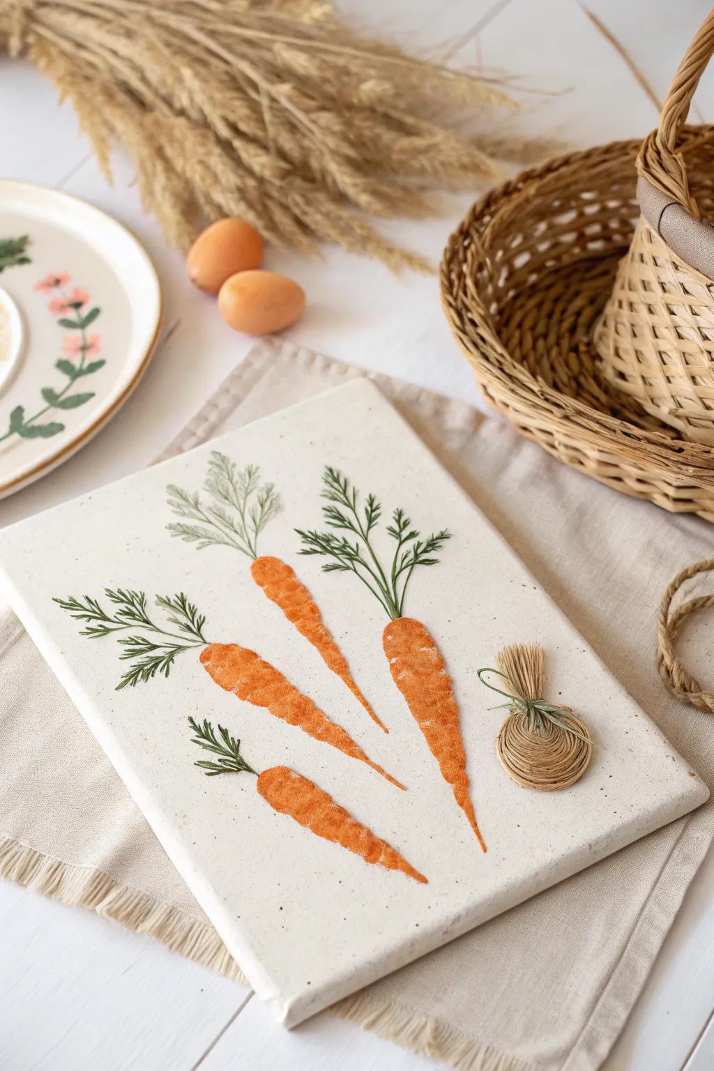 Charming Finger Marker Root Crops: A Spatter of Easter Magic for Your Dining Surface.