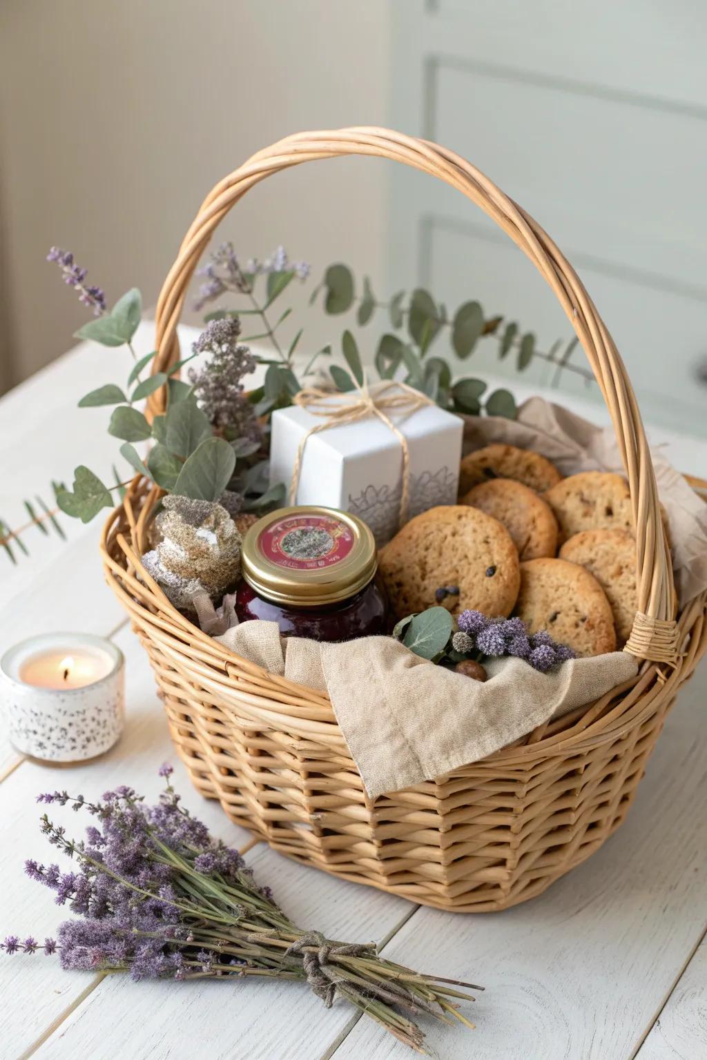 Crafted with love: An artisan bundle filled with homemade delights for a thoughtful family reunion.