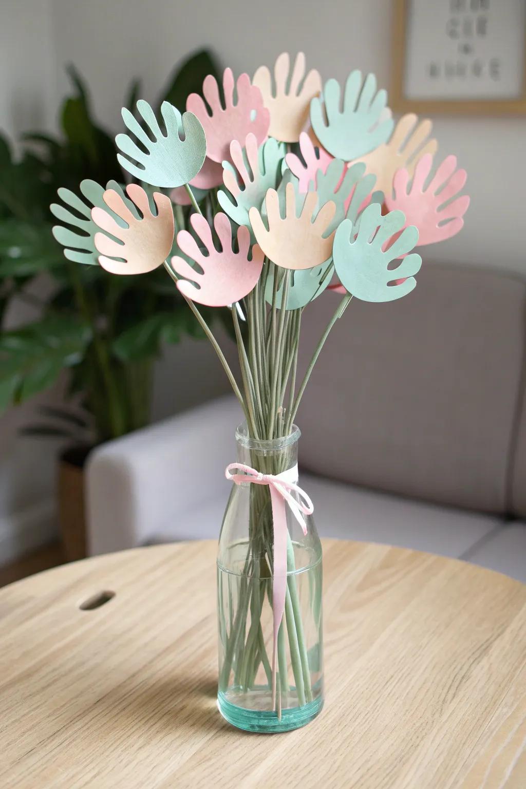 Celebrate Father's Day with a touch of affection and creativity - a handprint flower gathering that blooms with heartwarming memories.