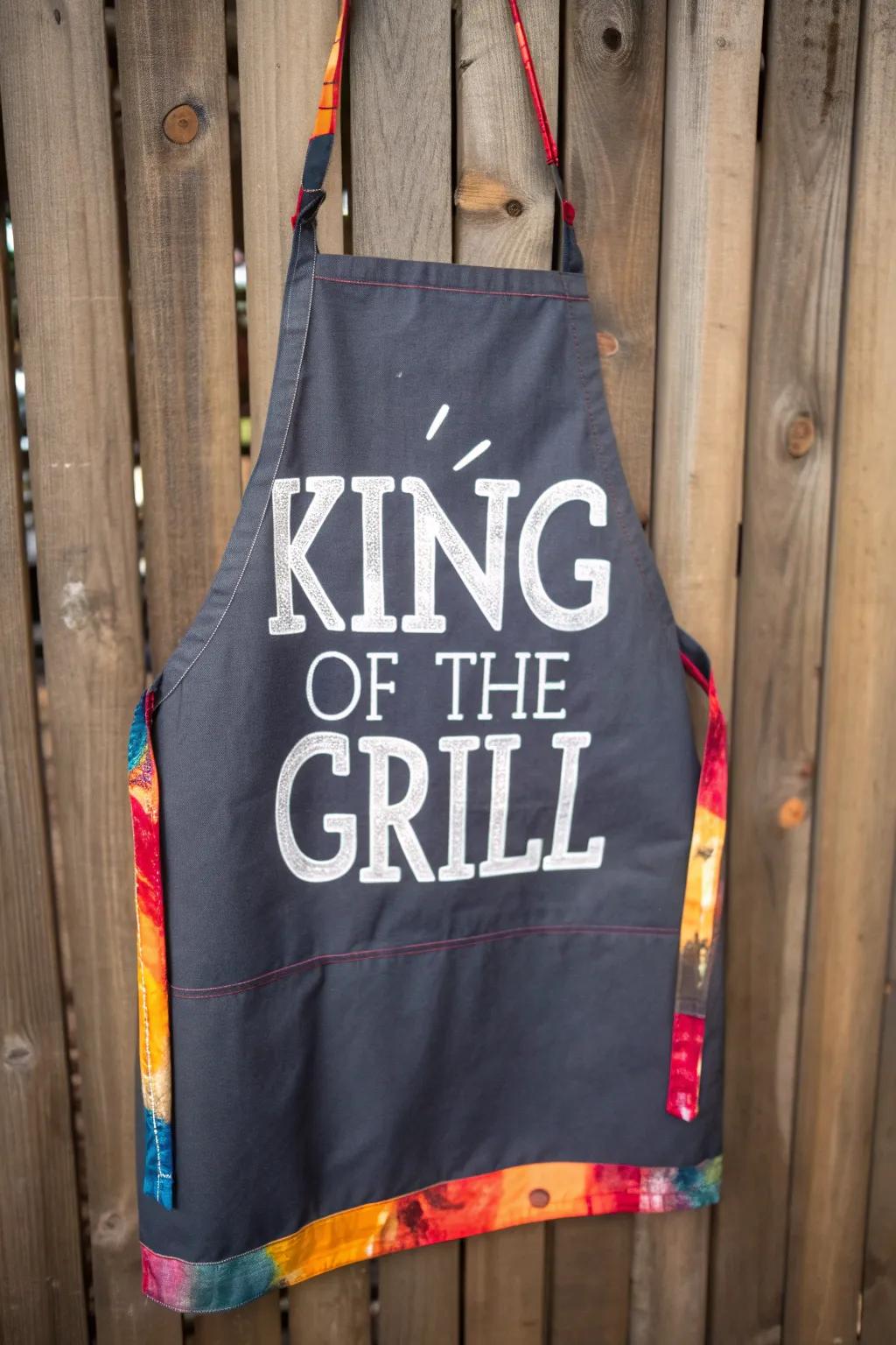 Celebrate Father's Day with a personalized grilling apron – perfect for the king of the grill!