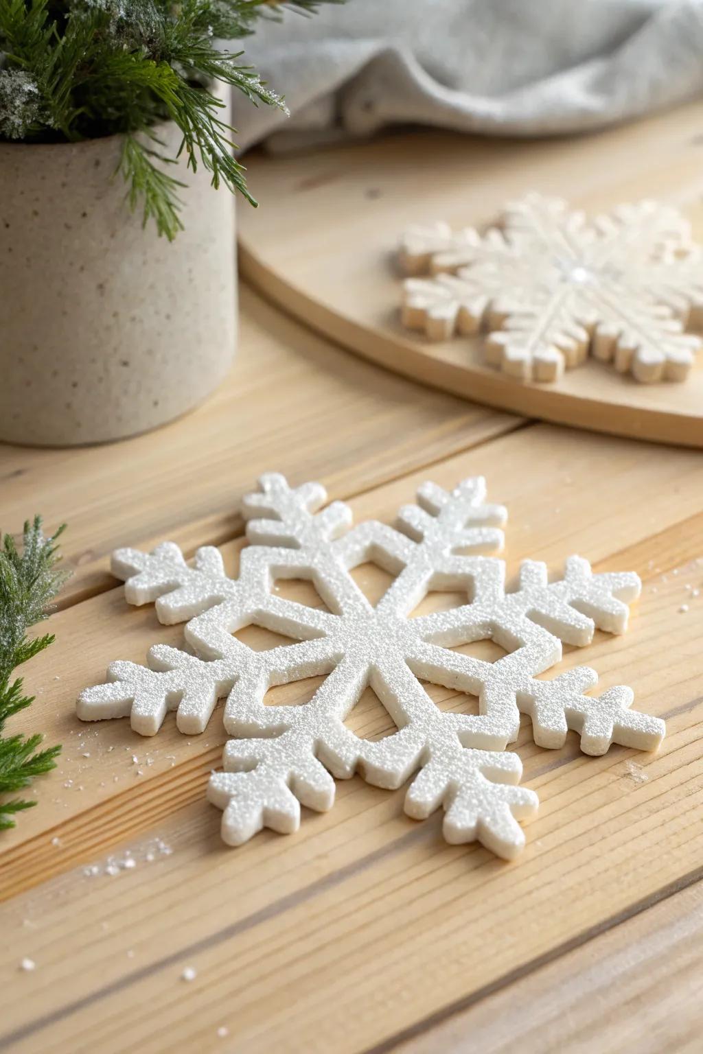 Elevate your holiday table with these beautifully crafted crafting foam snowflake coasters, where refinement encounters functionality.