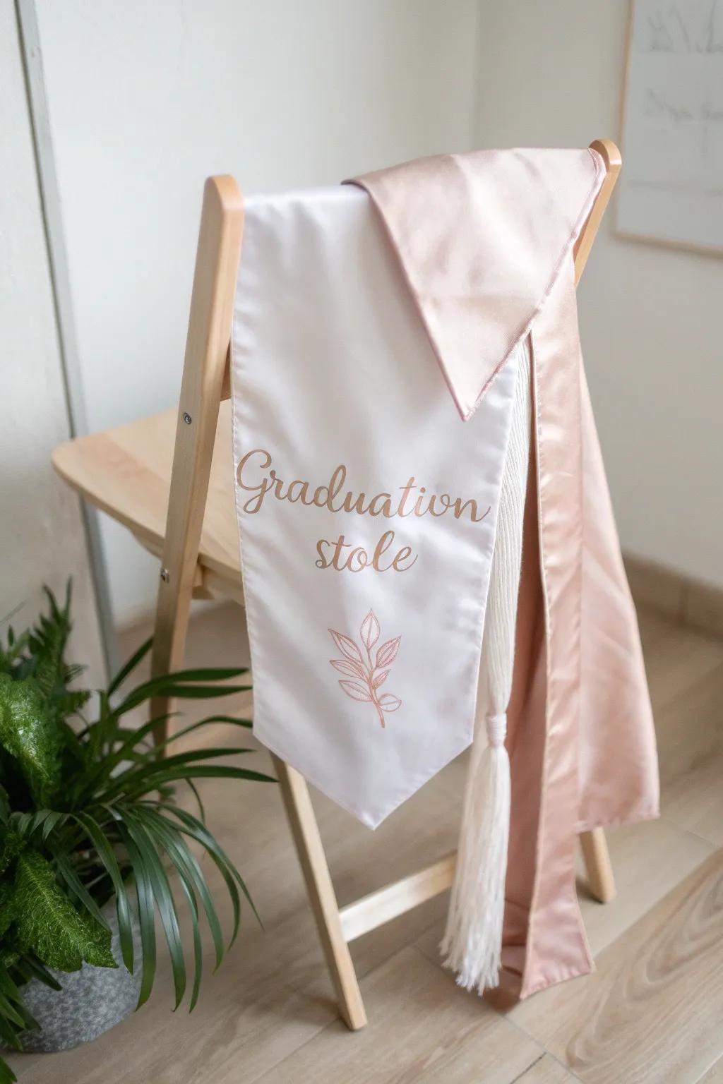 Envelop yourself in affection and encouragement on your milestone day, adorned in a personalized stole.