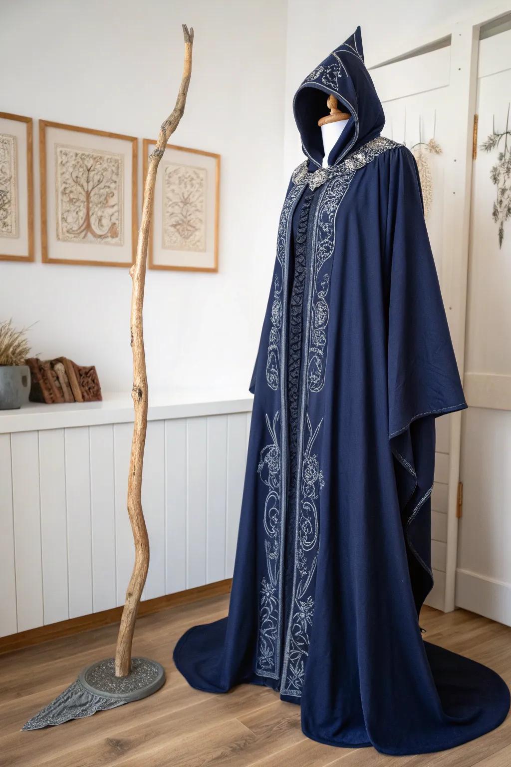 Embrace the enchantment in minimalist sophistication utilizing this mystical enchanter attire.