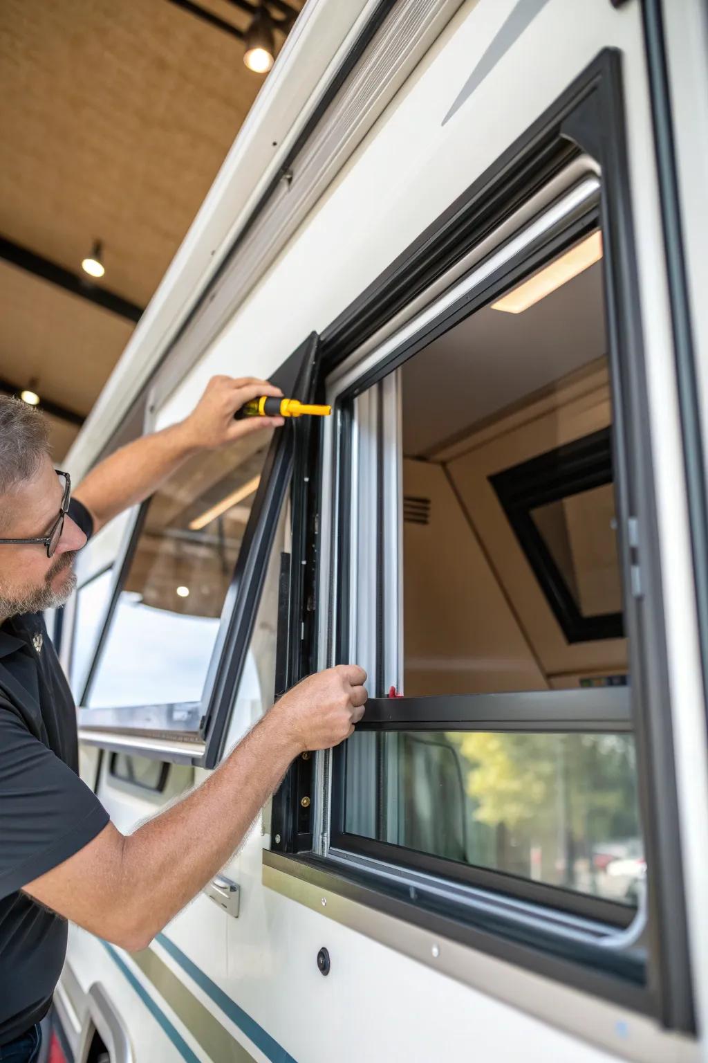Elevate your RV's comfort and efficiency with expertly installed double pane windows.