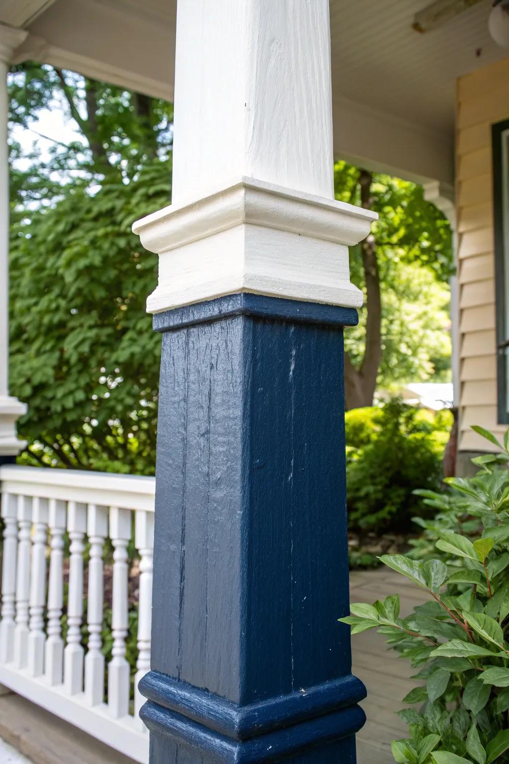 Elevate your porch via audacious, opposing hues that create a declaration.